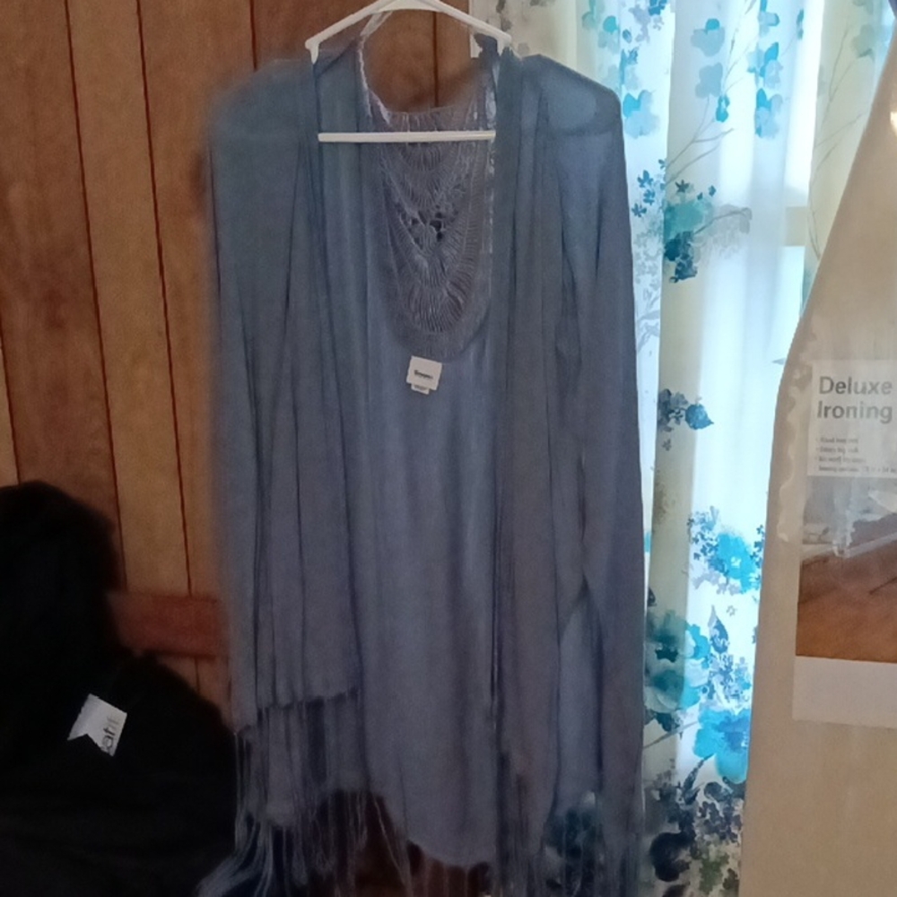 Elegant Blue Women's Kimono Shawls